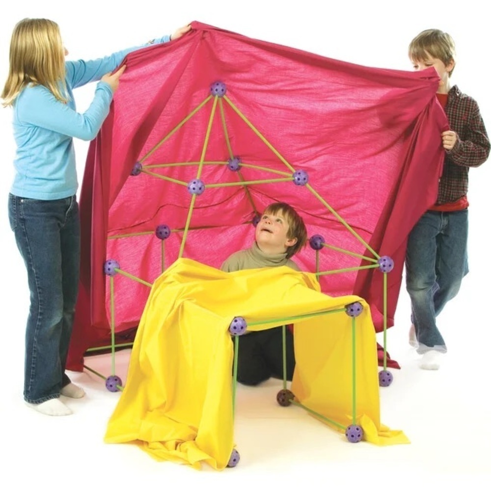 Crazy Forts! 69 Piece Buildable Indoor/Outdoor Play Fort Playset NIB STEM